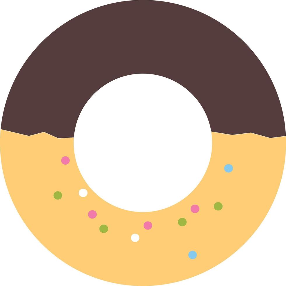 ícone plano de rosquinha vetor