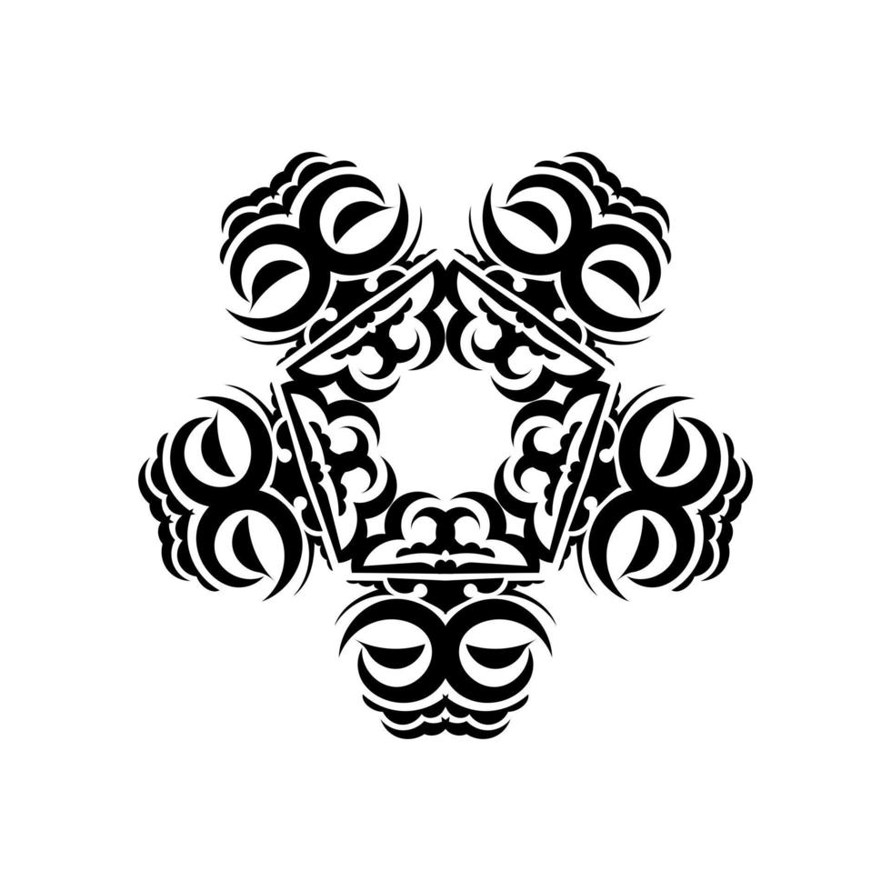 conceito decorativo abstrato mandala indiana preto e branco. ilustração vetor