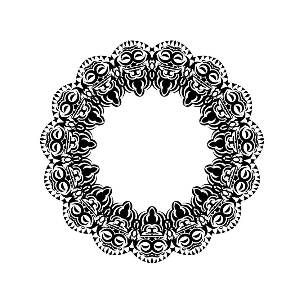 ornamento redondo logotipo mandala vintage para design. Isolado em um fundo branco. vetor