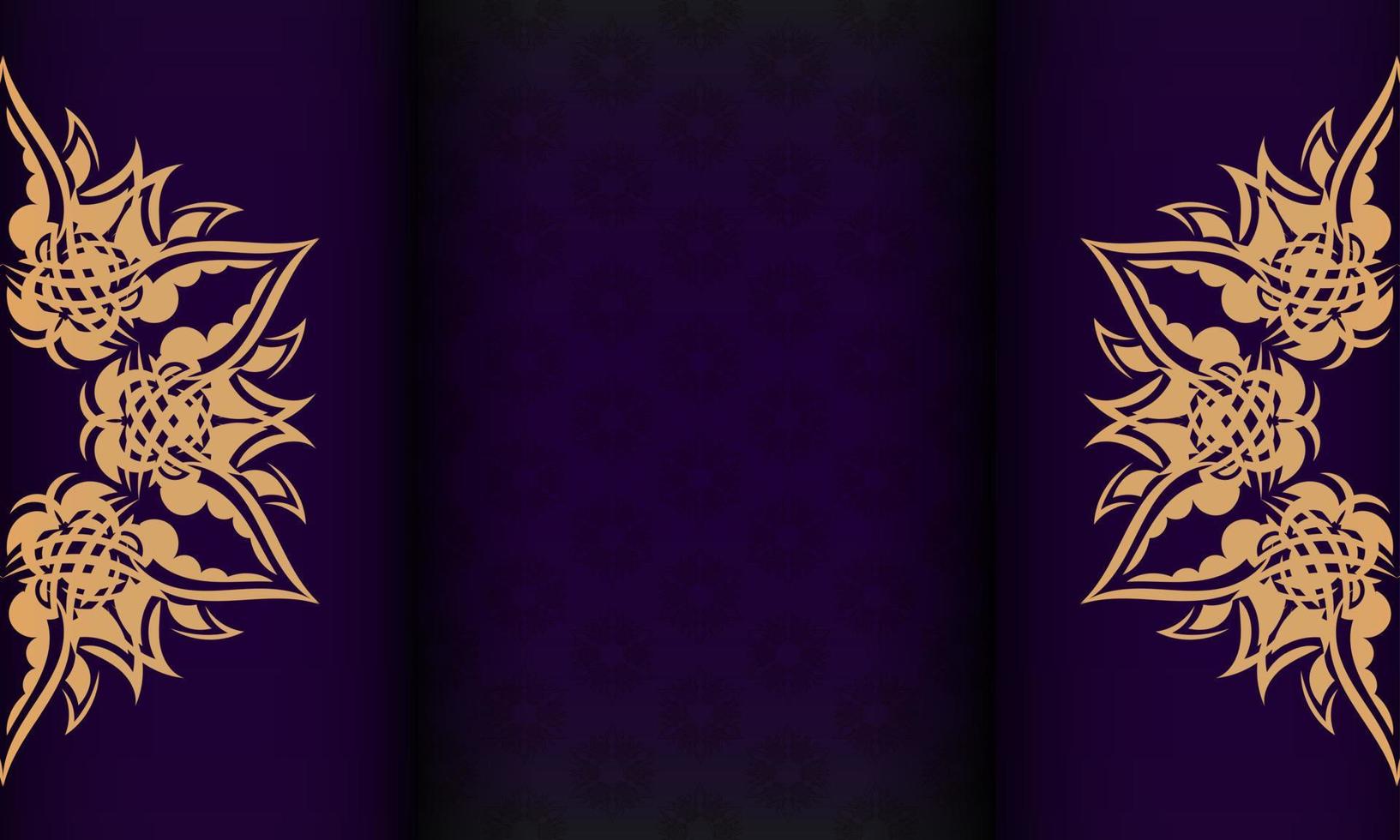 fundo roxo de luxo com ornamento abstrato. elementos vetoriais elegantes e clássicos. vetor