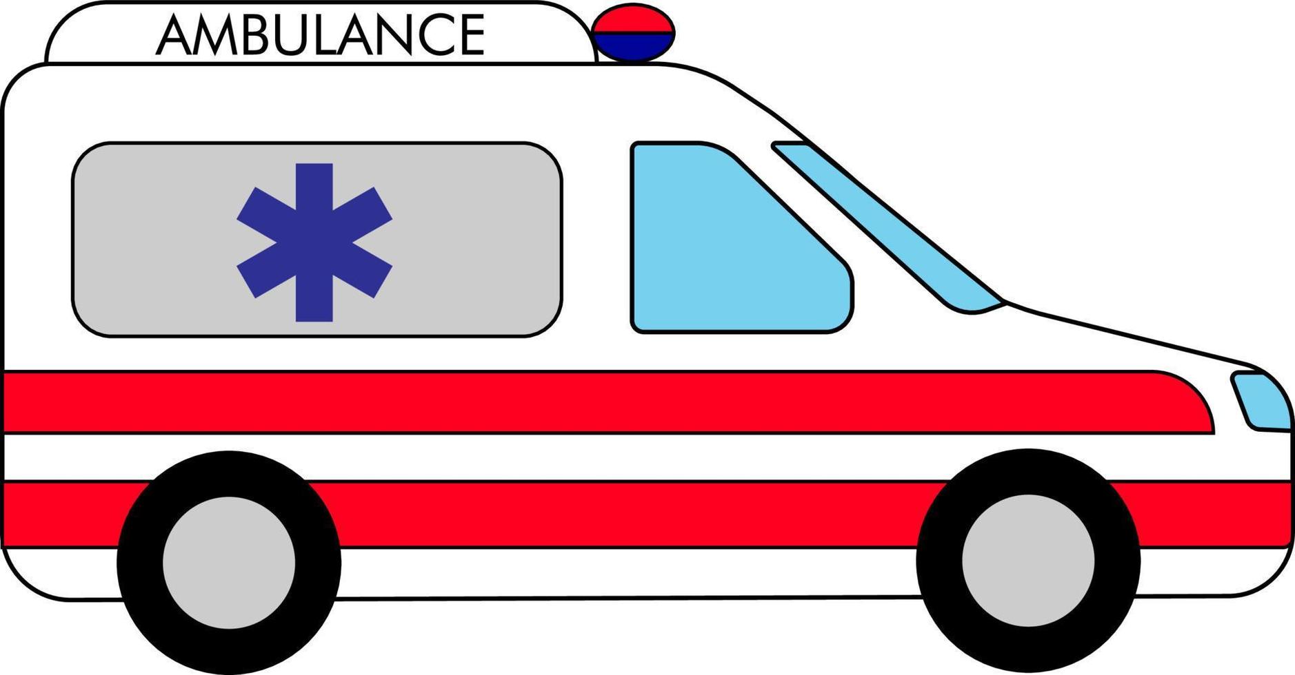 ambulância carro de primeiros socorros vetor