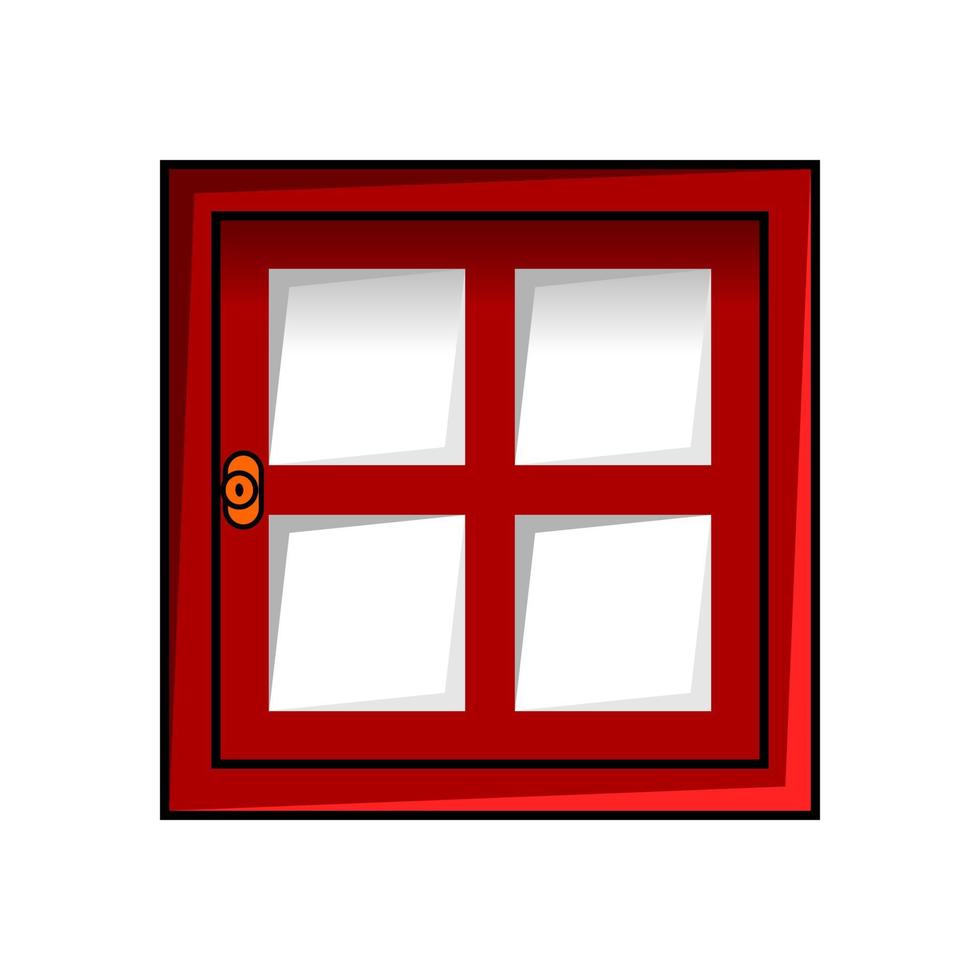 ilustração de janelas vermelhas com óculos brancos. vetor