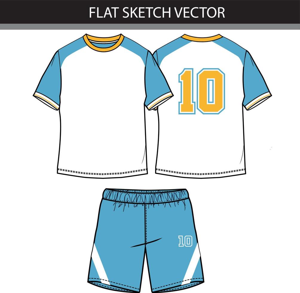 t-shirt e shorts atléticos definir arquivo vetorial. vetor