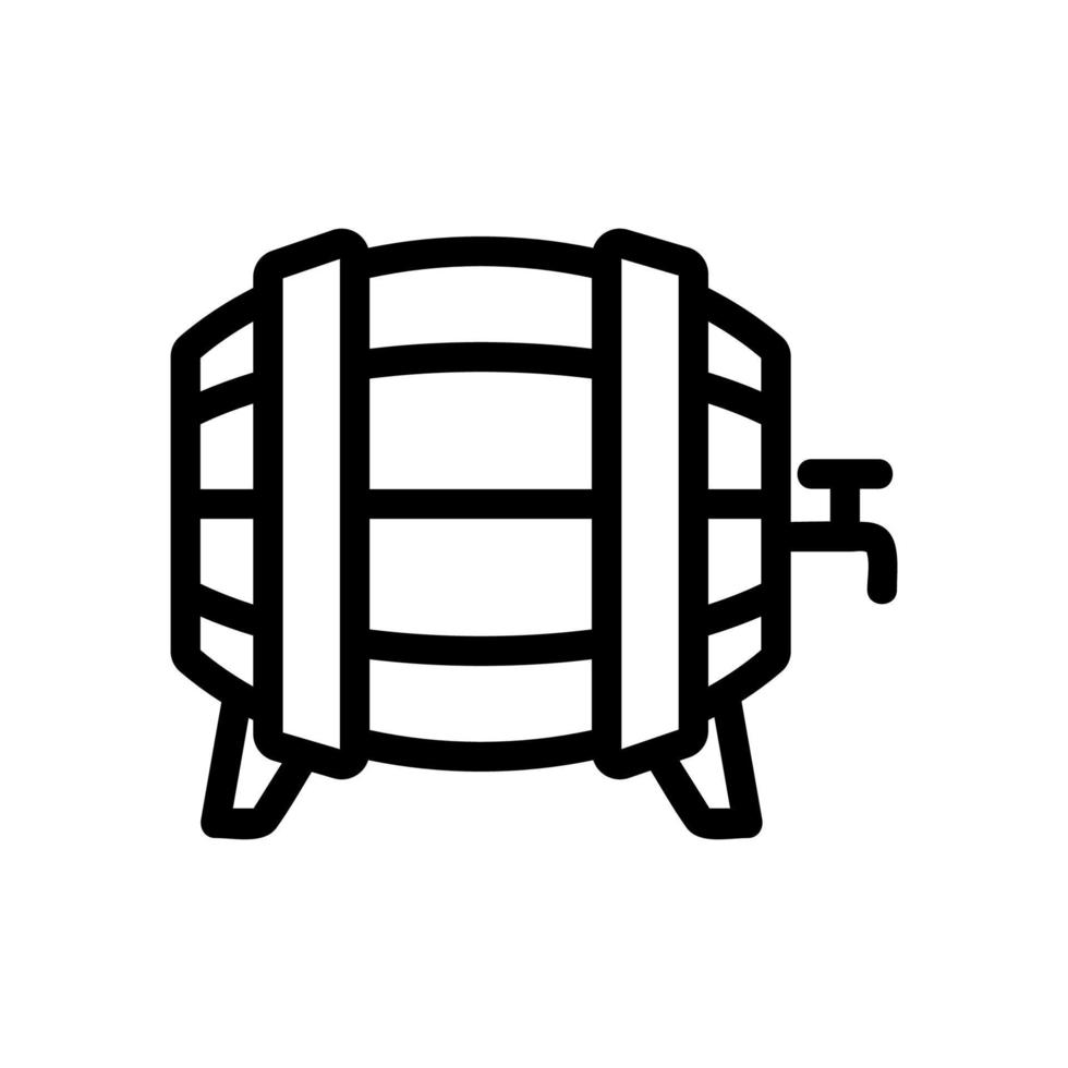 barril de vetor de ícone de cerveja. ilustração de símbolo de contorno isolado