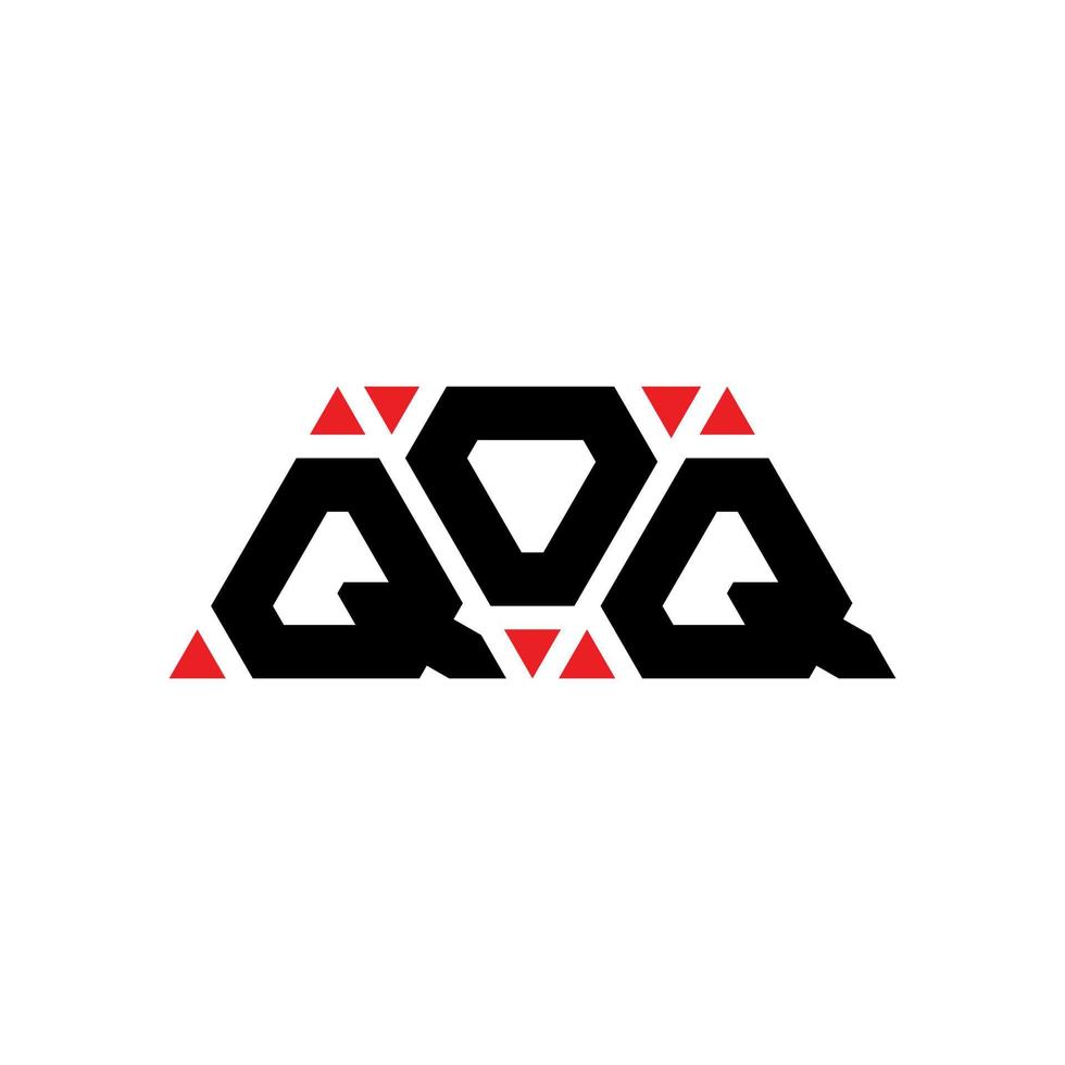 design de logotipo de letra de triângulo qoq com forma de triângulo. monograma de design de logotipo de triângulo qoq. modelo de logotipo de vetor de triângulo qoq com cor vermelha. qoq logotipo triangular logotipo simples, elegante e luxuoso. qqq