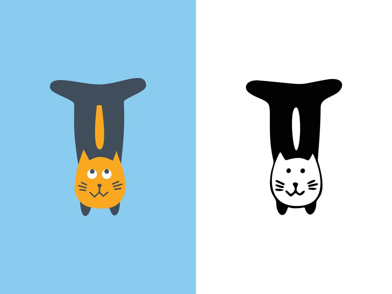 desenhos de logotipo de letra t de gatos fofos. vetor