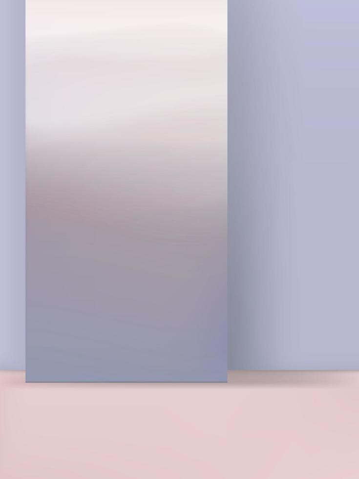 fundo de exibição de produto de tiro de estúdio de ilustração 3d vetorial com cores pastel gradientes abstratas vetor