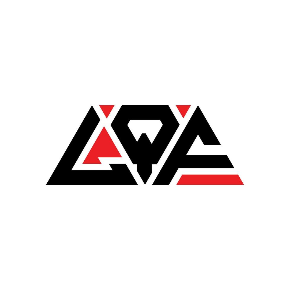 design de logotipo de letra triângulo lqf com forma de triângulo. monograma de design de logotipo de triângulo lqf. modelo de logotipo de vetor de triângulo lqf com cor vermelha. logotipo triangular lqf logotipo simples, elegante e luxuoso. lqf