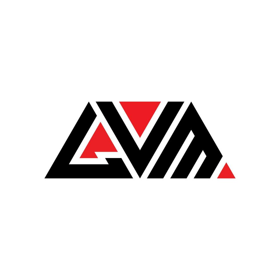 design de logotipo de letra de triângulo lvm com forma de triângulo. monograma de design de logotipo de triângulo lvm. modelo de logotipo de vetor de triângulo lvm com cor vermelha. logotipo triangular lvm logotipo simples, elegante e luxuoso. lvm