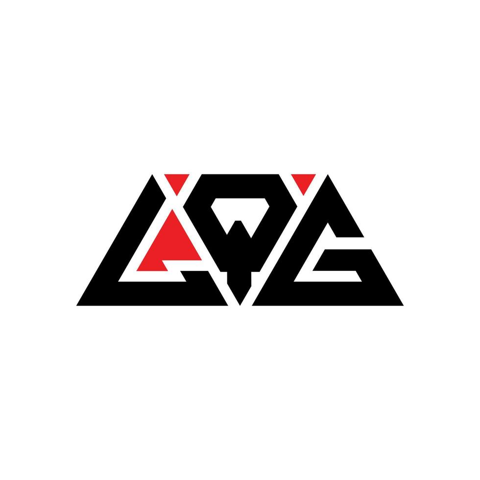 design de logotipo de letra triangular lqg com forma de triângulo. monograma de design de logotipo de triângulo lqg. modelo de logotipo de vetor de triângulo lqg com cor vermelha. logotipo triangular lqg logotipo simples, elegante e luxuoso. lqg