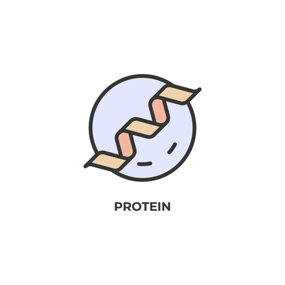 ícone de vetor de proteína. ilustração em vetor design plano colorido. gráficos vetoriais