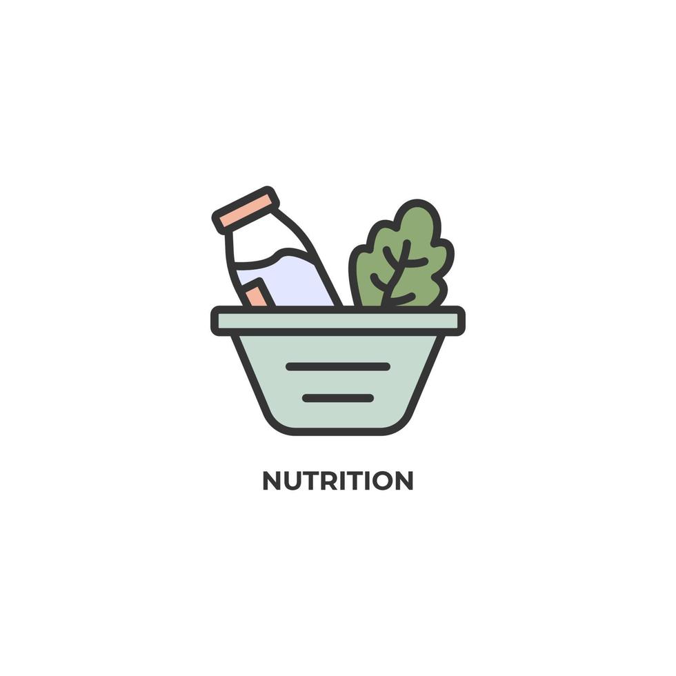 ícone de vetor de nutrição. ilustração em vetor design plano colorido. gráficos vetoriais
