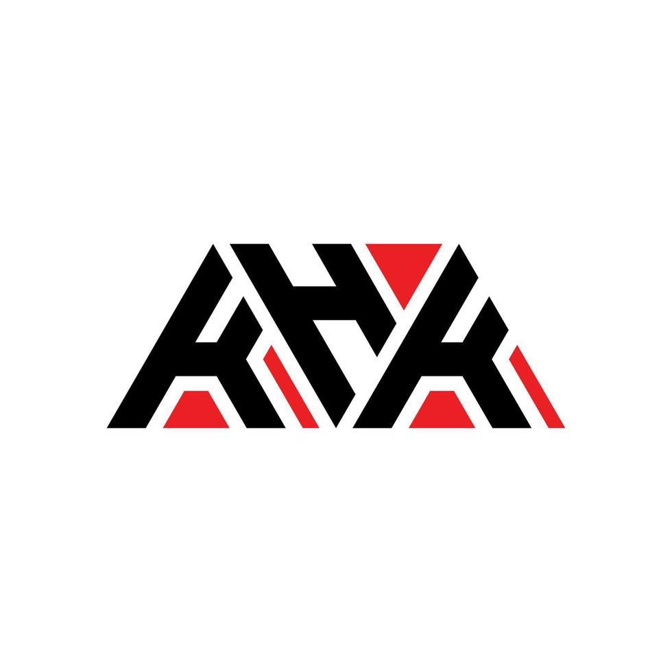 khk design de logotipo de letra de triângulo com forma de triângulo. monograma de design de logotipo de triângulo khk. modelo de logotipo de vetor de triângulo khk com cor vermelha. khk logotipo triangular logotipo simples, elegante e luxuoso. kkk