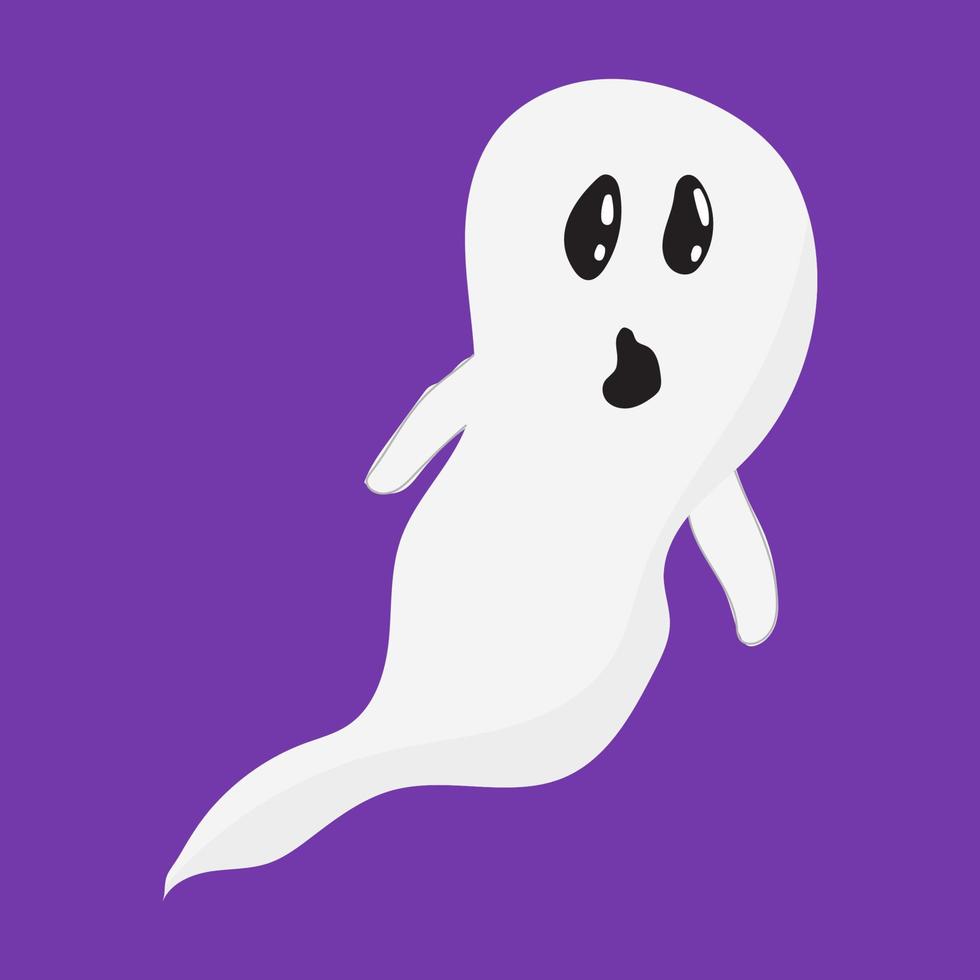 fantasma. vetor de fantasma de halloween fofo. ilustração infantil de um personagem de desenho animado de fantasma fofo