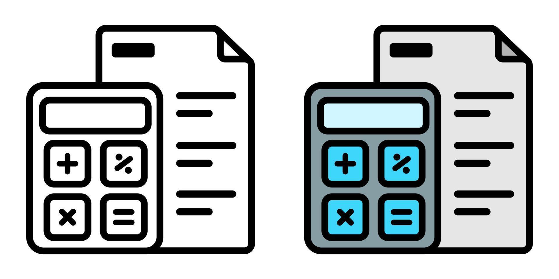 gráfico de ilustração vetorial de contabilidade, calculadora, ícone de cálculo vetor