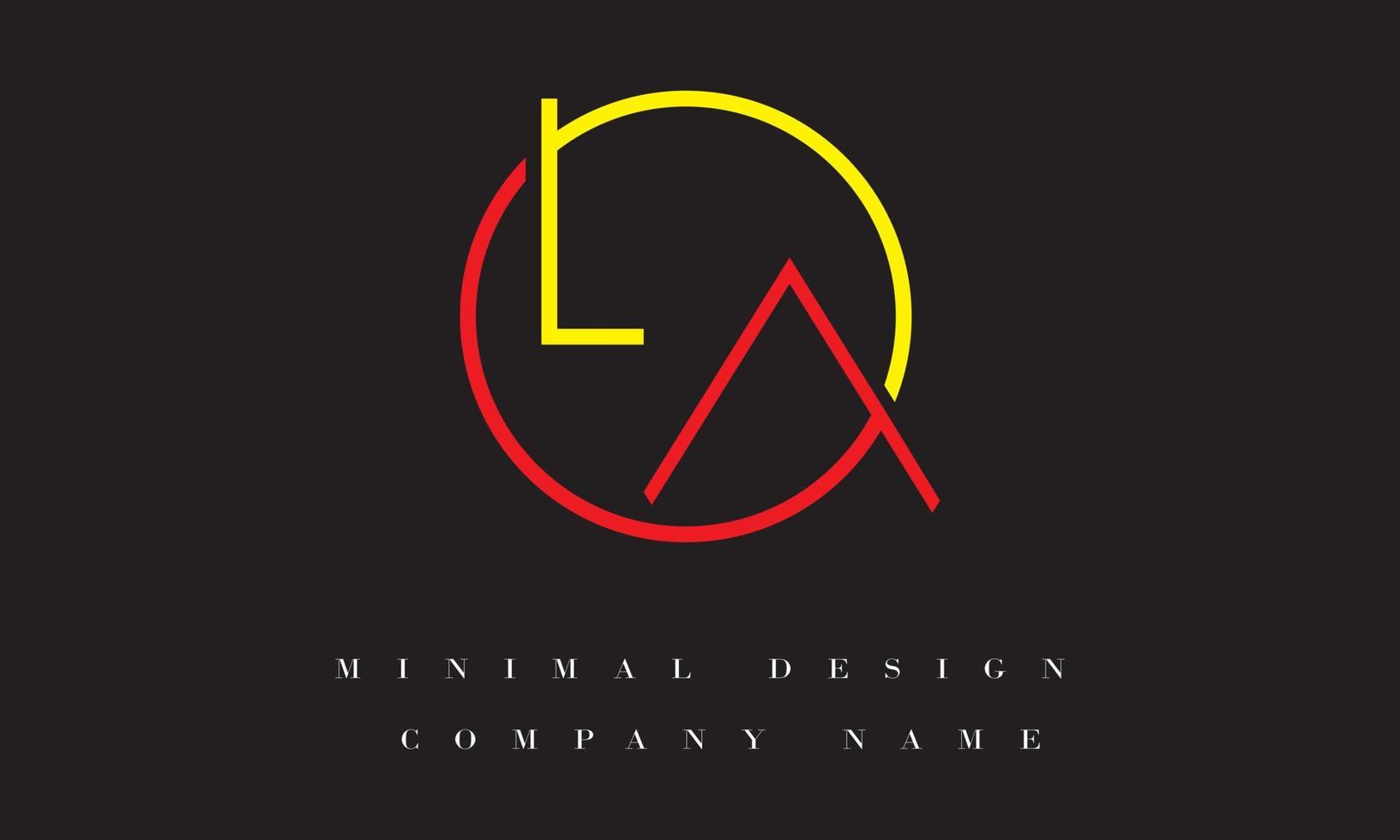 la ou al design de logotipo mínimo vetor