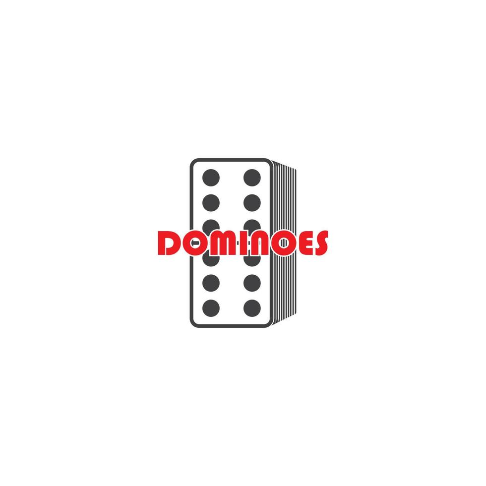 design de modelo de ilustração vetorial de logotipo de dominó vetor