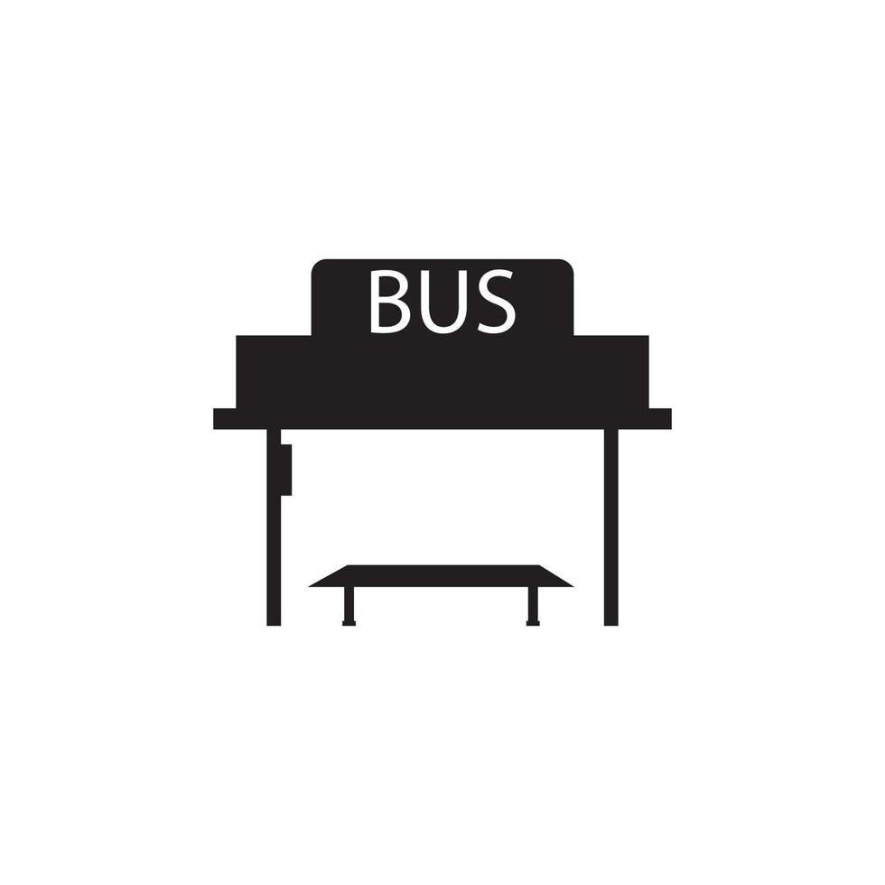 ícone de parada de ônibus vetor