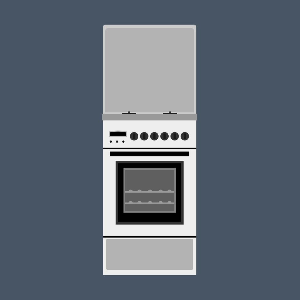 forno ilustração vetorial aparelho cozinhando cozinha. ícone fogão equipamento comida doméstica. máquina de poder chef de utensílios de cozinha vetor