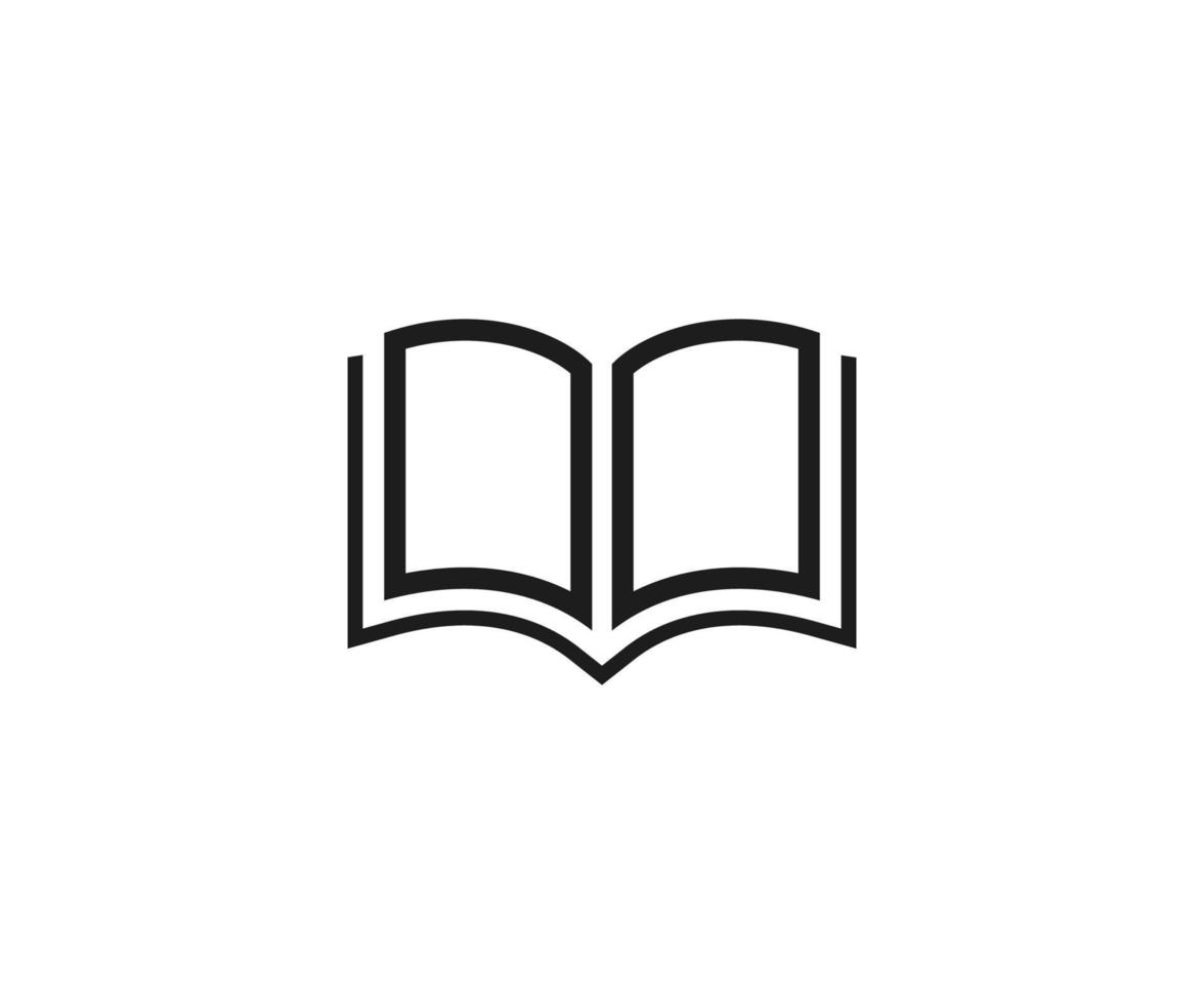 ícone de livro e modelo de design de vetor de logotipo