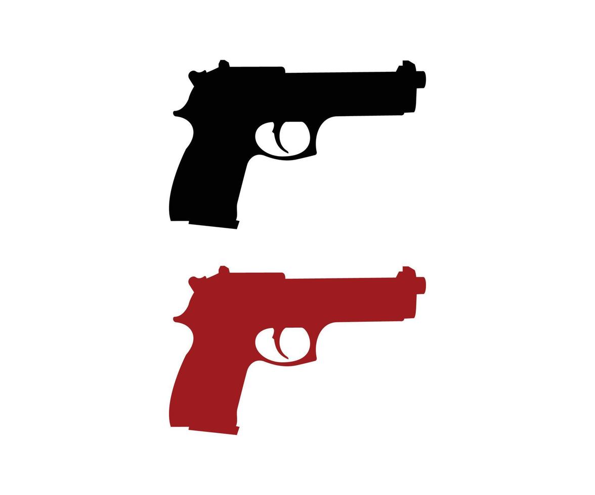 ilustração de símbolo de pistola moderna isolada no fundo branco vetor