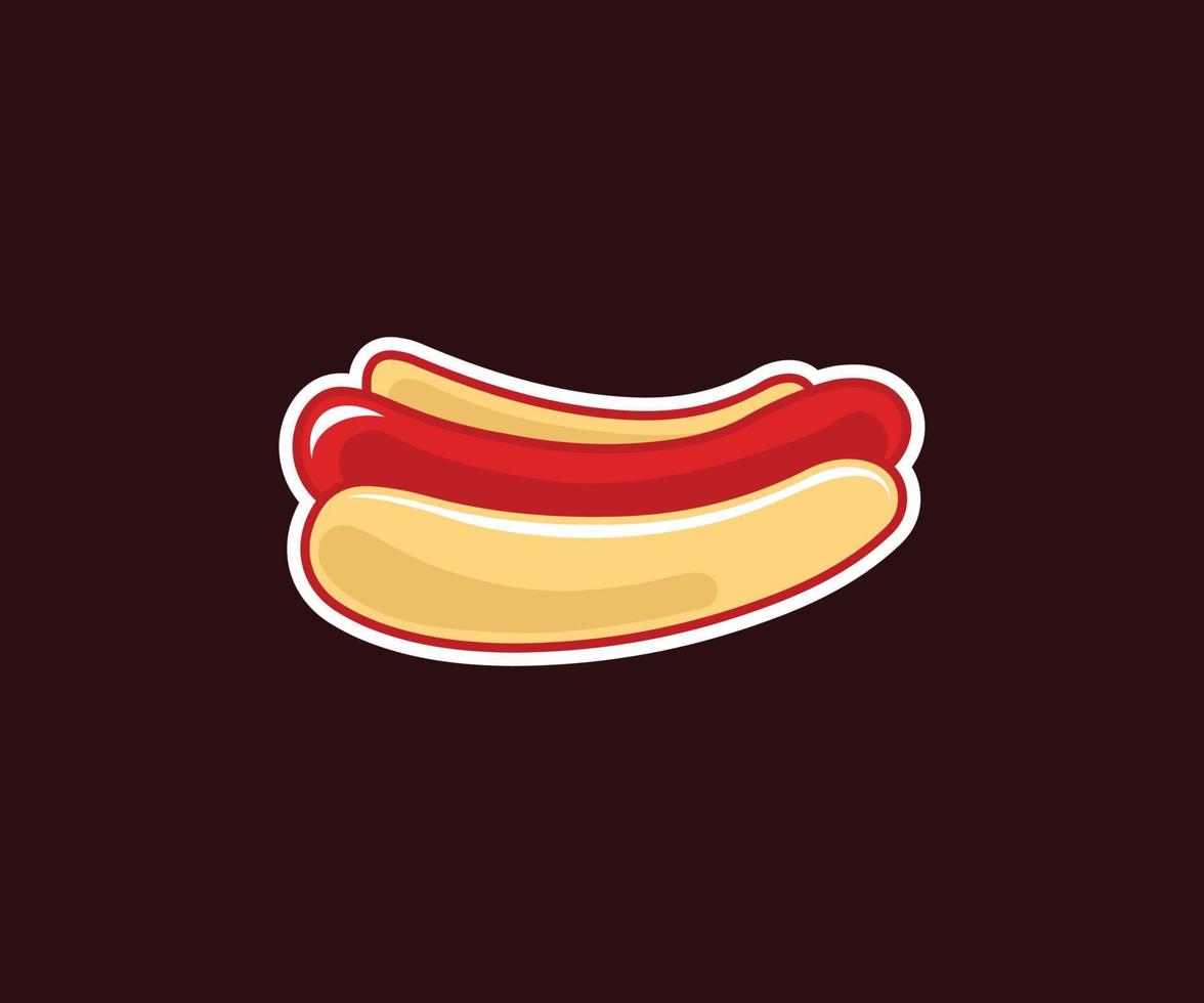 modelo de logotipo de cachorro-quente, ícone de vetor de cachorro-quente