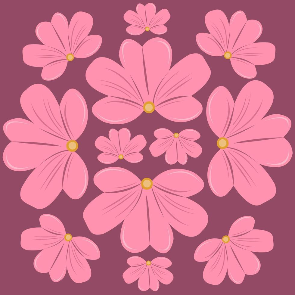 ilustração em vetor flor de fogo de artifício rosa para design gráfico e elemento decorativo