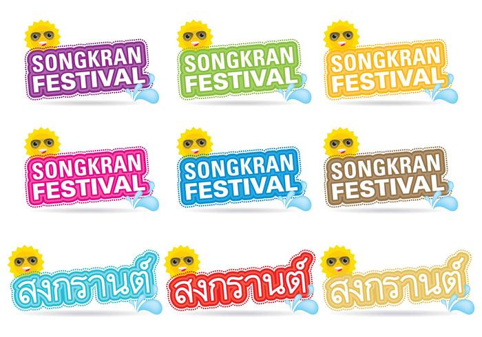 Títulos de Songkran vetor