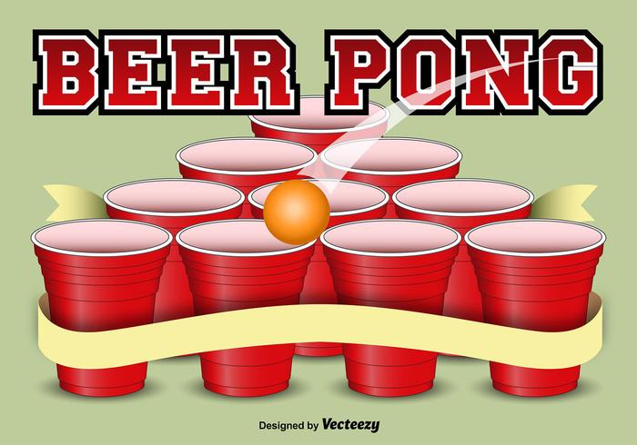 Fundo de modelo Beer pong vetor