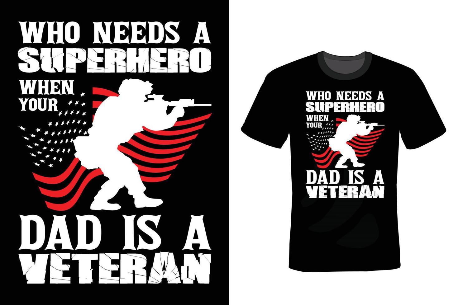 design de camiseta do dia dos veteranos, vintage, tipografia vetor