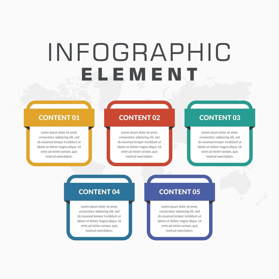 design de elementos infográfico colorido para estratégia de negócios vetor