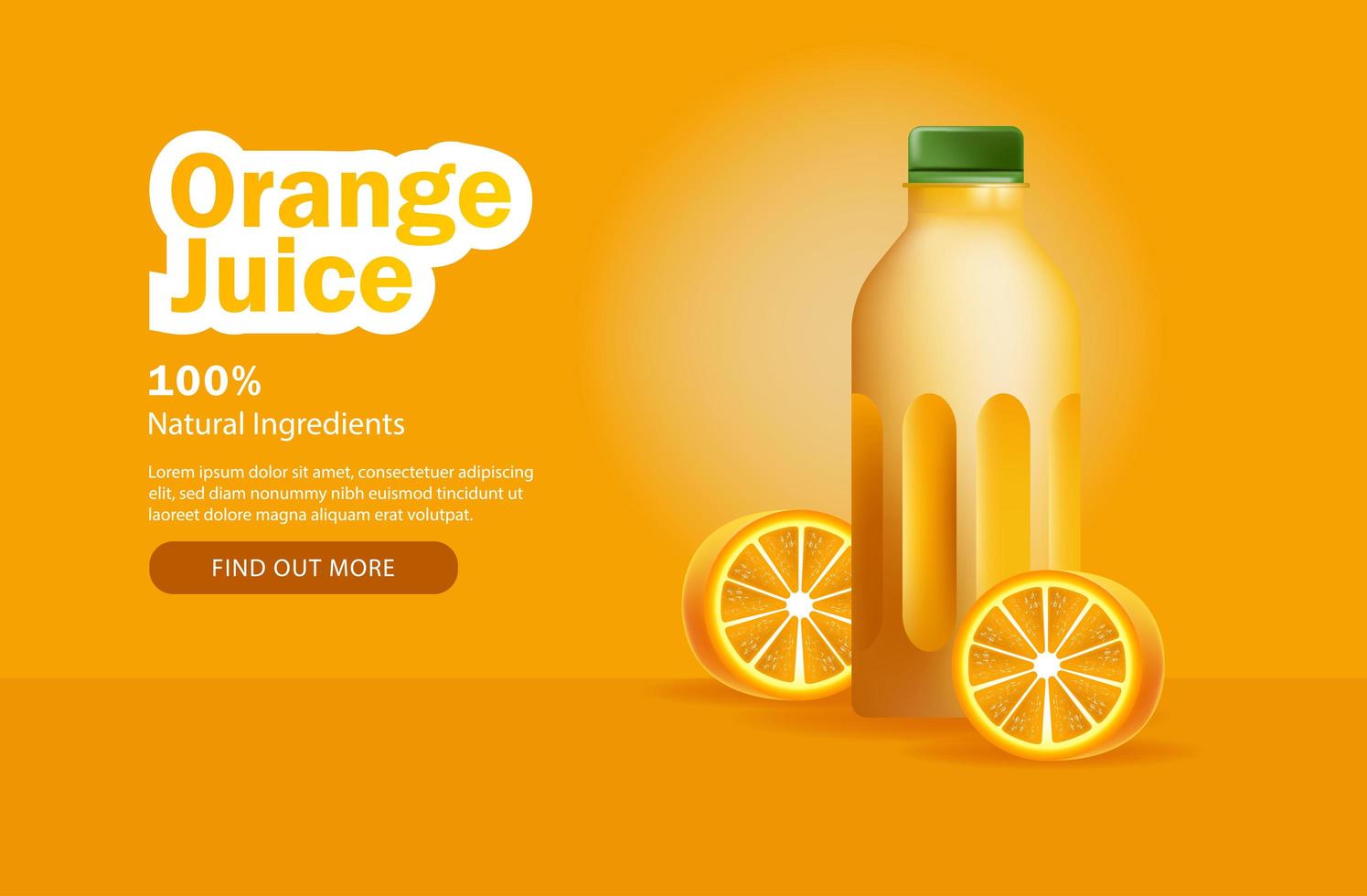 propaganda de suco de laranja vetor