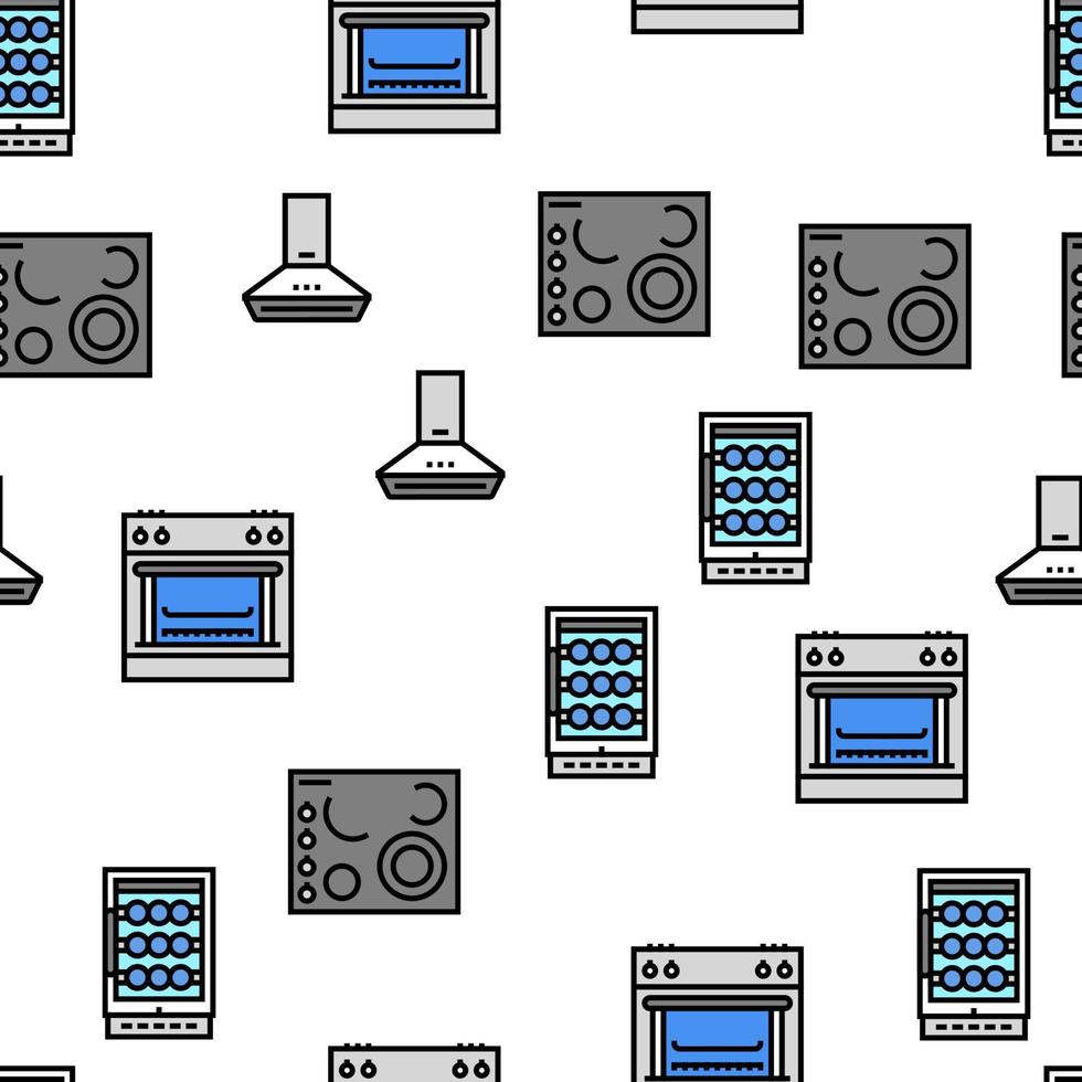 padrão sem emenda de vetor de equipamentos domésticos de eletrodomésticos