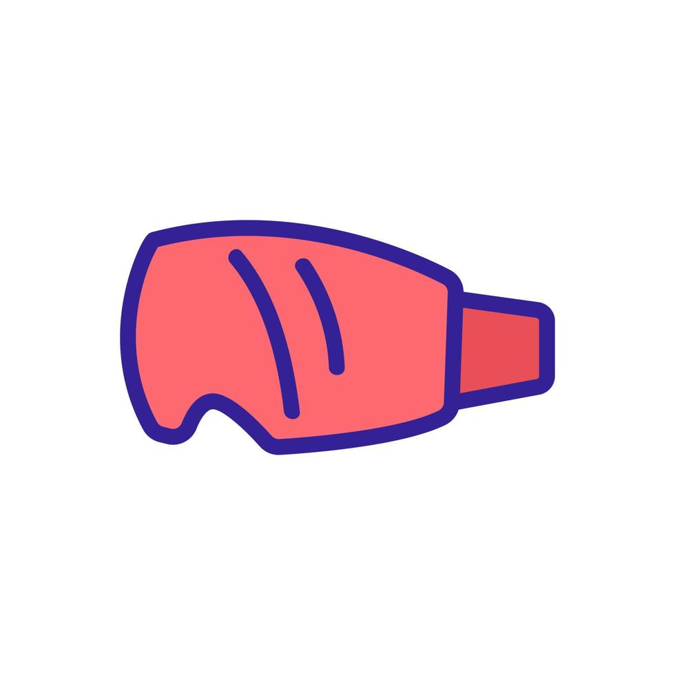 ilustração de contorno de vetor de ícone de máscara de mergulho de proteção