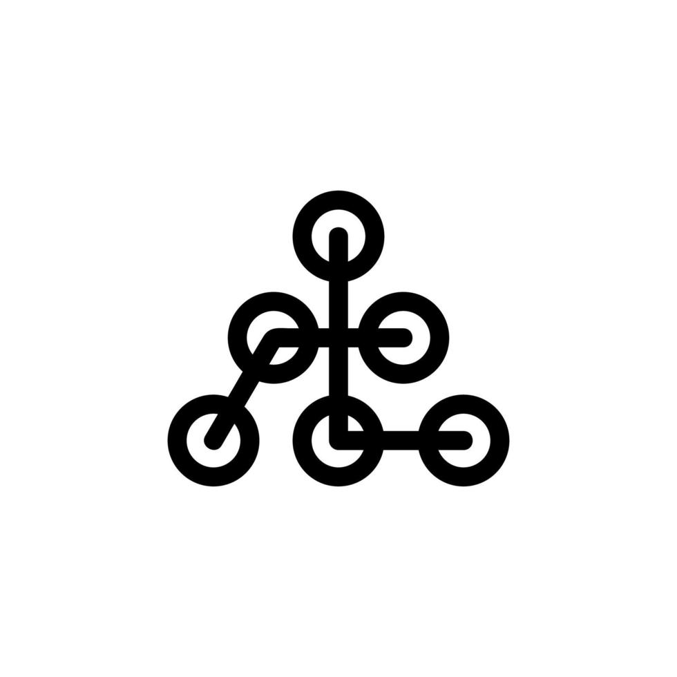 vetor de ícone de internet preto. ilustração de símbolo de contorno isolado