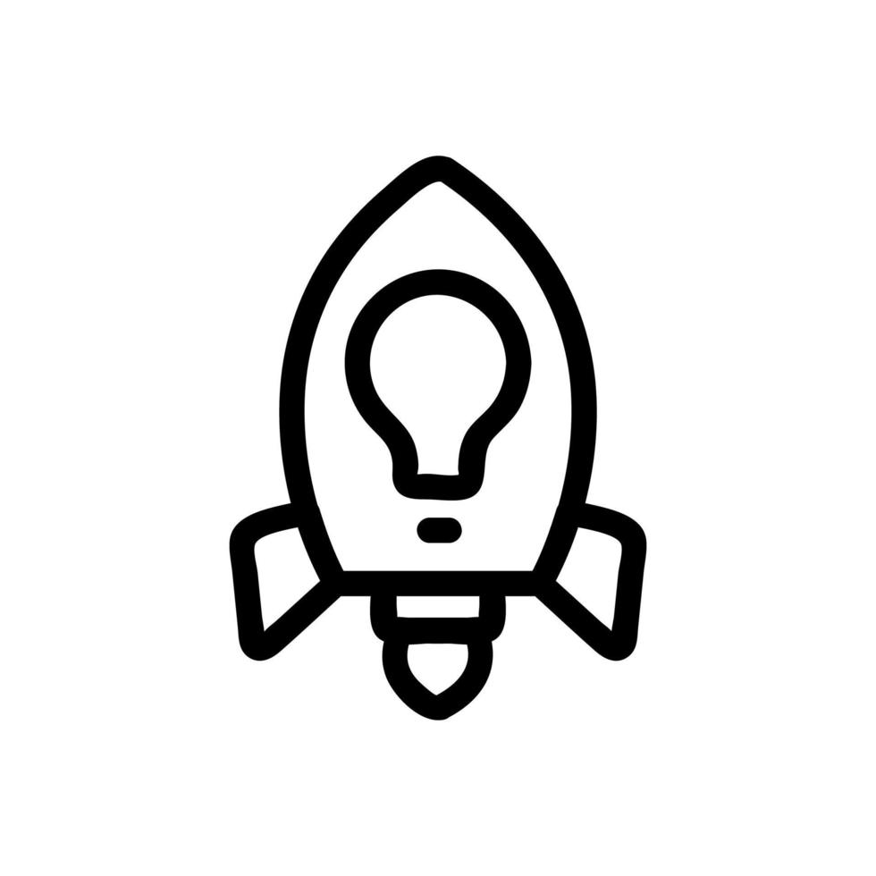 a ideia de um vetor de ícone de foguete. ilustração de símbolo de contorno isolado
