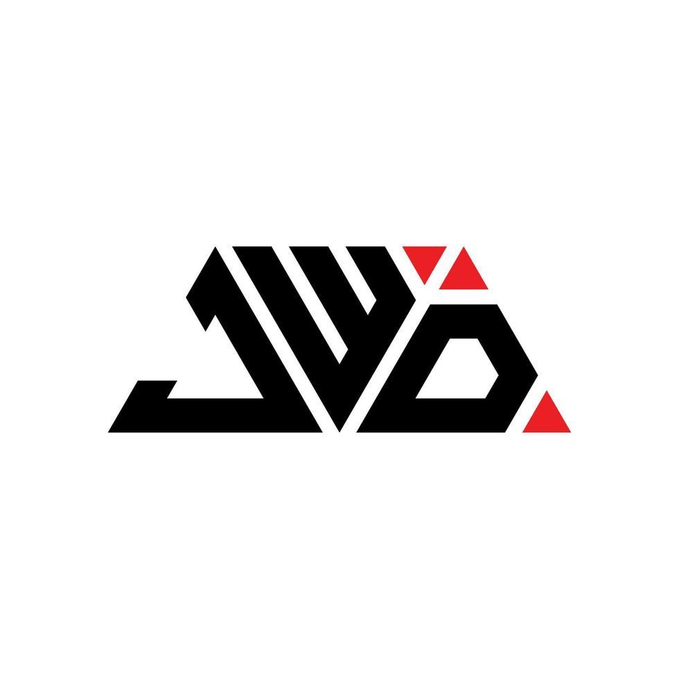 design de logotipo de letra de triângulo jwd com forma de triângulo. monograma de design de logotipo de triângulo jwd. modelo de logotipo de vetor de triângulo jwd com cor vermelha. logotipo triangular jwd logotipo simples, elegante e luxuoso. jwd