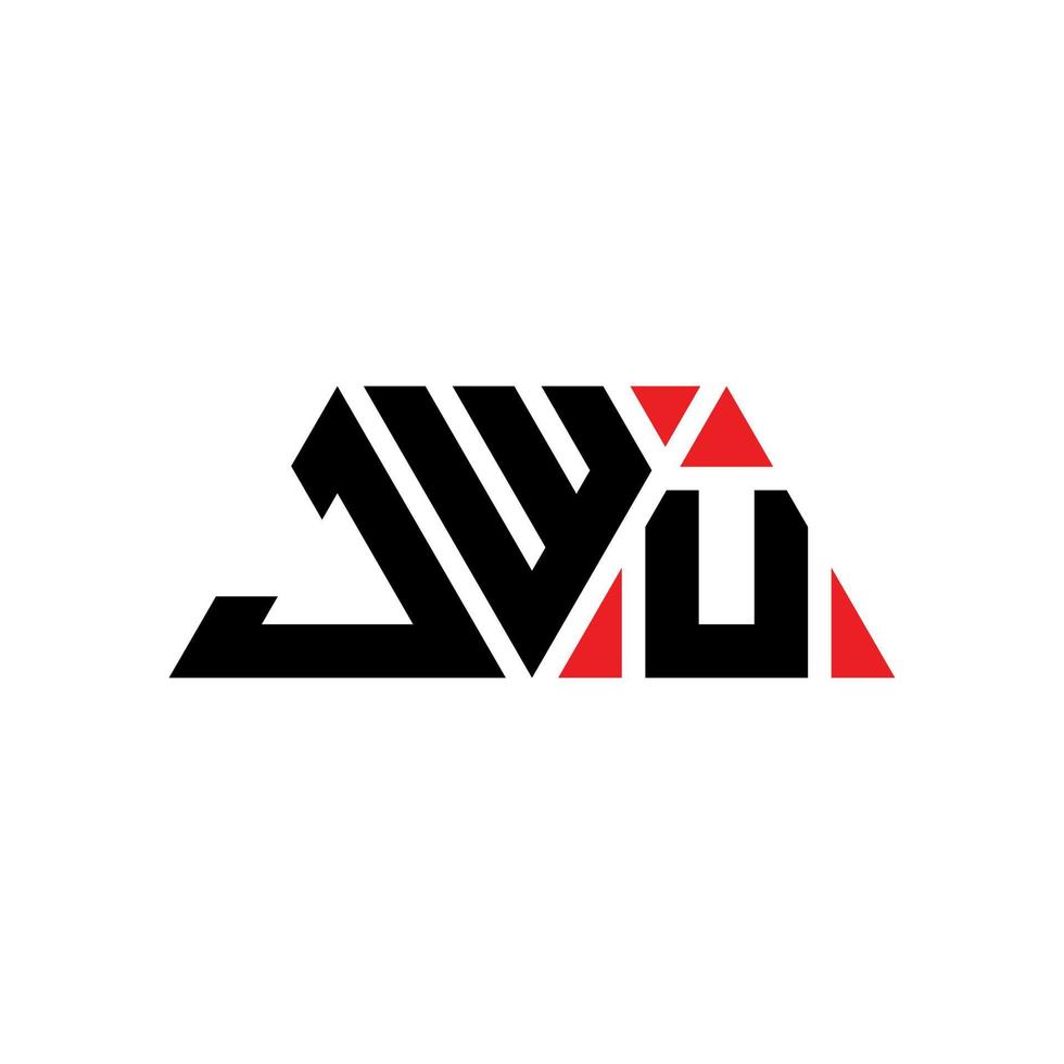 design de logotipo de letra de triângulo jwu com forma de triângulo. monograma de design de logotipo de triângulo jwu. modelo de logotipo de vetor de triângulo jwu com cor vermelha. logotipo triangular jwu logotipo simples, elegante e luxuoso. jwu