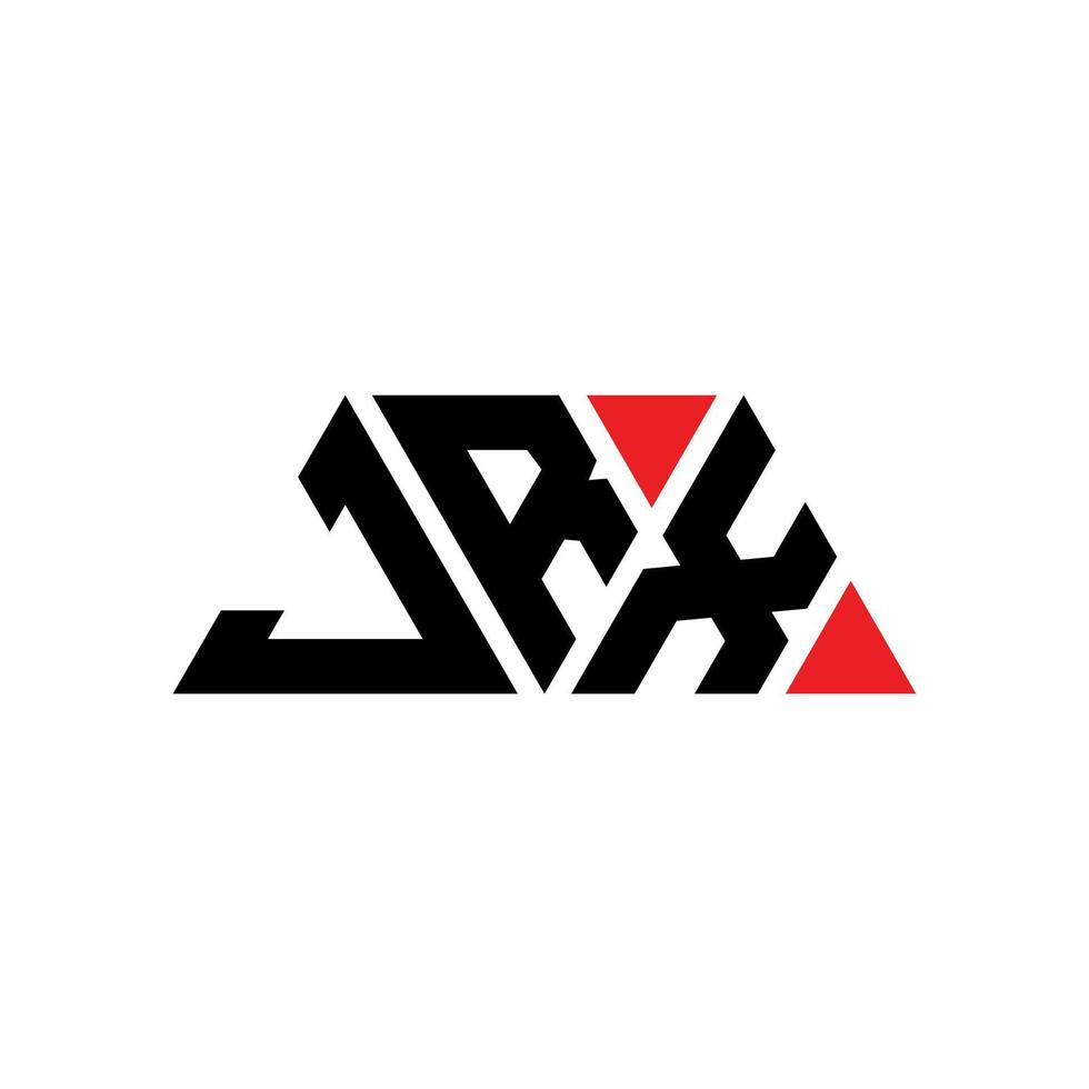 design de logotipo de letra de triângulo jrx com forma de triângulo. monograma de design de logotipo de triângulo jrx. modelo de logotipo de vetor jrx triângulo com cor vermelha. jrx logotipo triangular logotipo simples, elegante e luxuoso. jrx