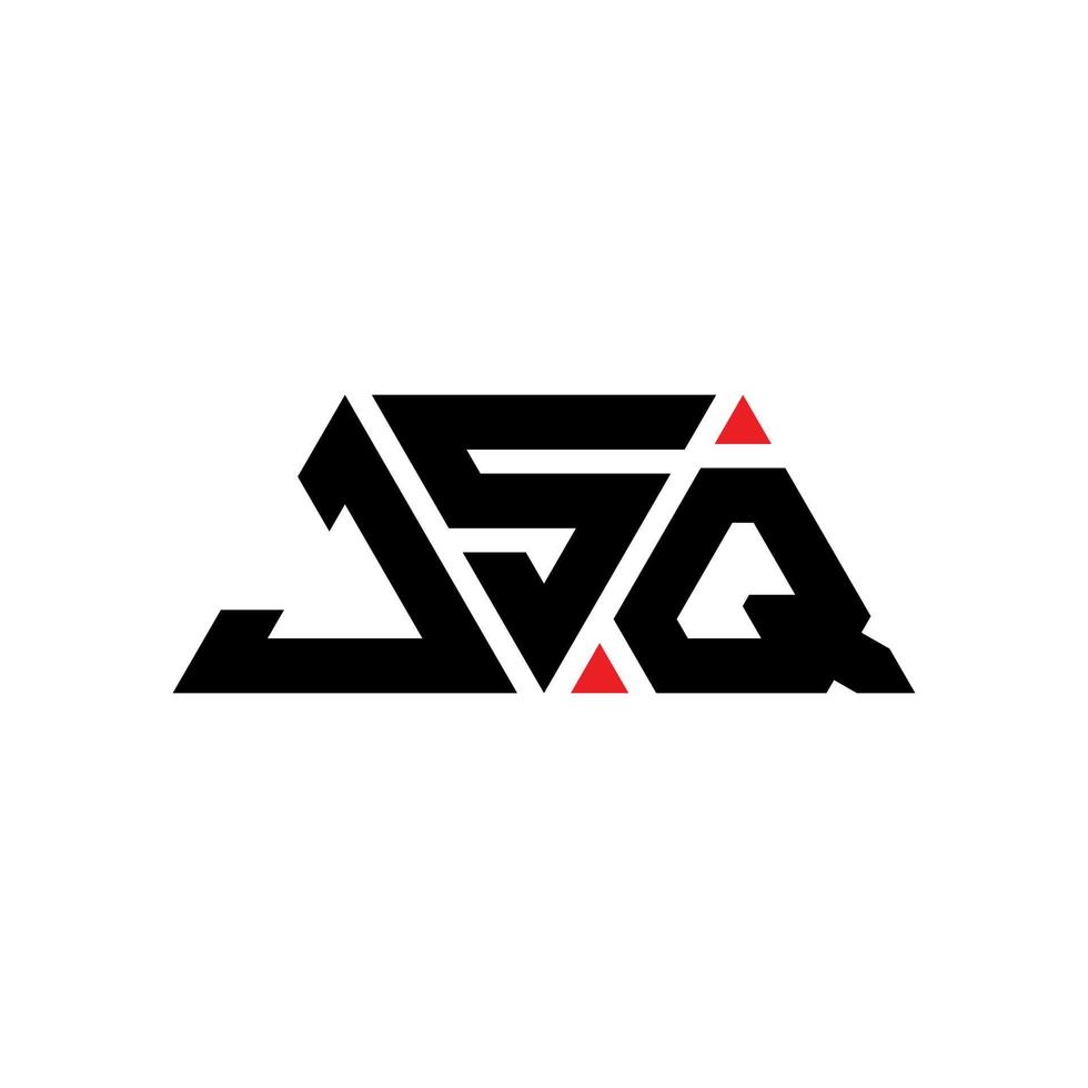 design de logotipo de letra de triângulo jsq com forma de triângulo. monograma de design de logotipo de triângulo jsq. modelo de logotipo de vetor de triângulo jsq com cor vermelha. jsq logotipo triangular logotipo simples, elegante e luxuoso. jsq