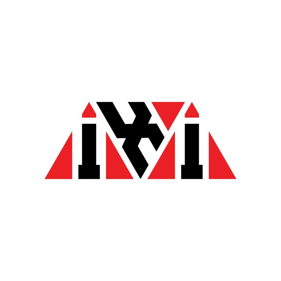 design de logotipo de letra de triângulo ixi com forma de triângulo. monograma de design de logotipo de triângulo ixi. modelo de logotipo de vetor de triângulo ixi com cor vermelha. ixi logotipo triangular logotipo simples, elegante e luxuoso. ixi