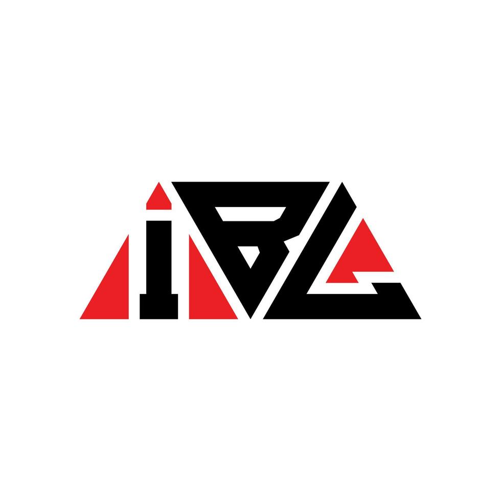 design de logotipo de letra de triângulo ibl com forma de triângulo. monograma de design de logotipo de triângulo ibl. modelo de logotipo de vetor de triângulo ibl com cor vermelha. logotipo triangular ibl logotipo simples, elegante e luxuoso. ibl