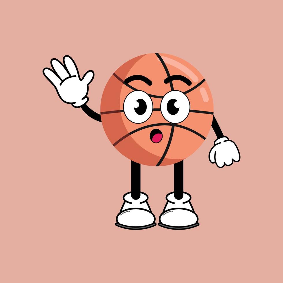 personagem de desenho animado ilustração de beisebol de mascote bonito com pose. adequado para ilustração de livro infantil. vetor