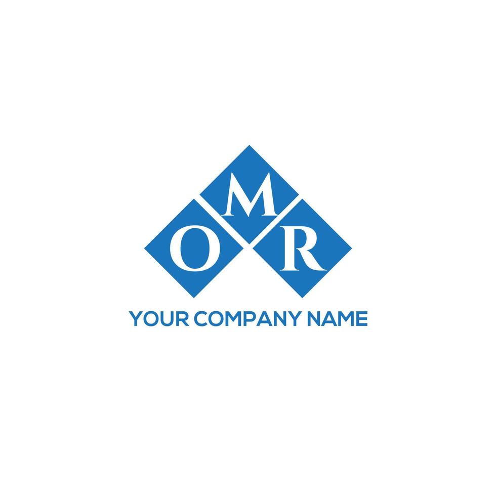 design de logotipo de carta omr em fundo branco. conceito de logotipo de letra de iniciais criativas omr. design de letra omr. vetor