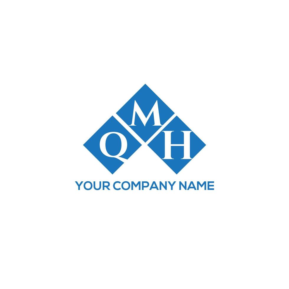 design de logotipo de letra qmh em fundo branco. conceito de logotipo de letra de iniciais criativas qmh. design de letra qmh. vetor