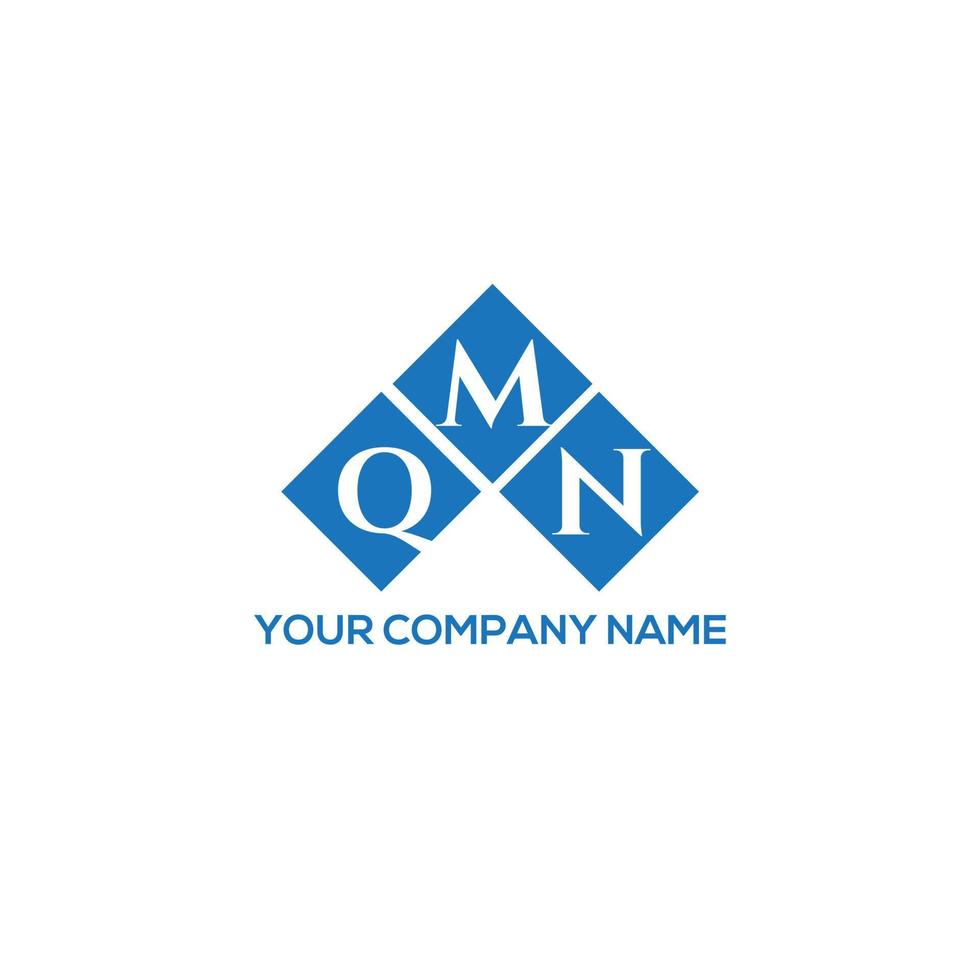 design de logotipo de carta qmn em fundo branco. conceito de logotipo de letra de iniciais criativas qmn. design de letra qmn. vetor