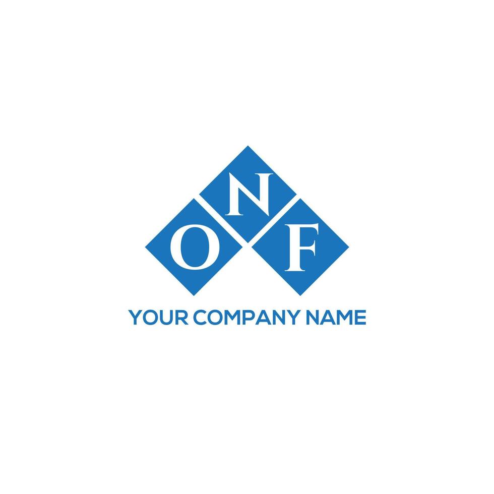 design de logotipo de carta onf em fundo branco. onf conceito de logotipo de letra inicial criativa. onf design de letras. vetor