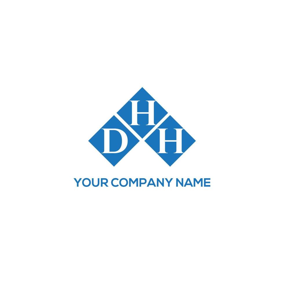 conceito de logotipo de letra de iniciais criativas dhh. dhh carta design.dhh carta design de logotipo em fundo branco. conceito de logotipo de letra de iniciais criativas dhh. design de letra dhh. vetor