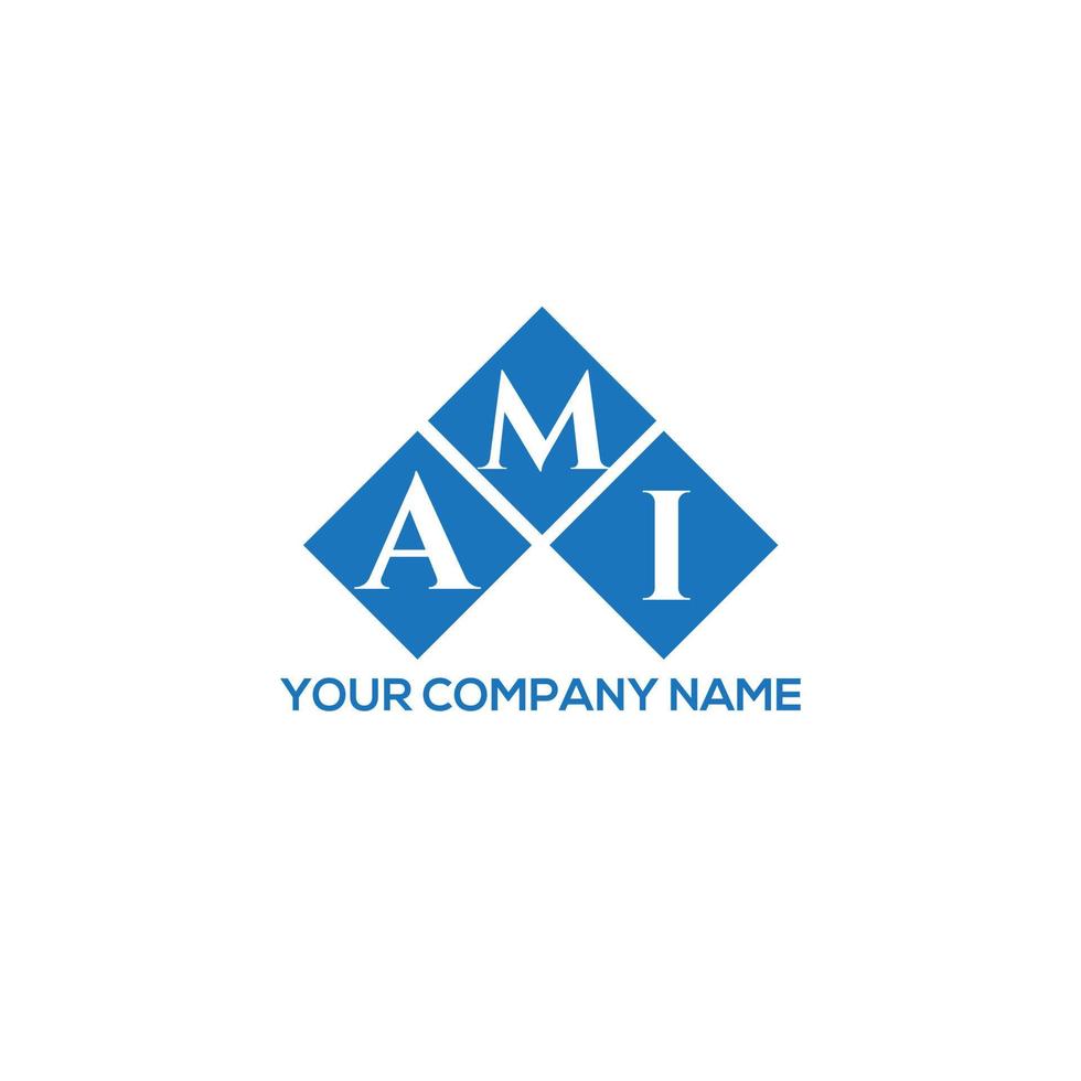design de logotipo de carta ami em fundo branco. conceito de logotipo de letra de iniciais criativas ami. design de letra ami. vetor