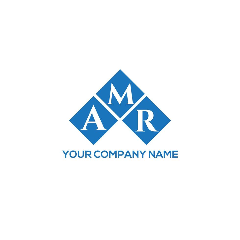 design de logotipo de carta amr em fundo branco. conceito de logotipo de letra de iniciais criativas amr. design de letra amr. vetor